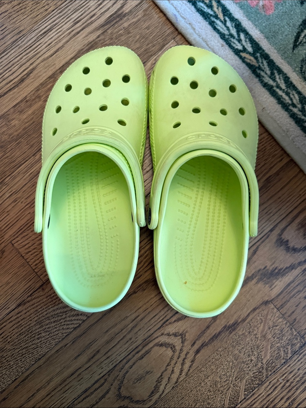 Neon Green Slip-On Sandals with Backstrap